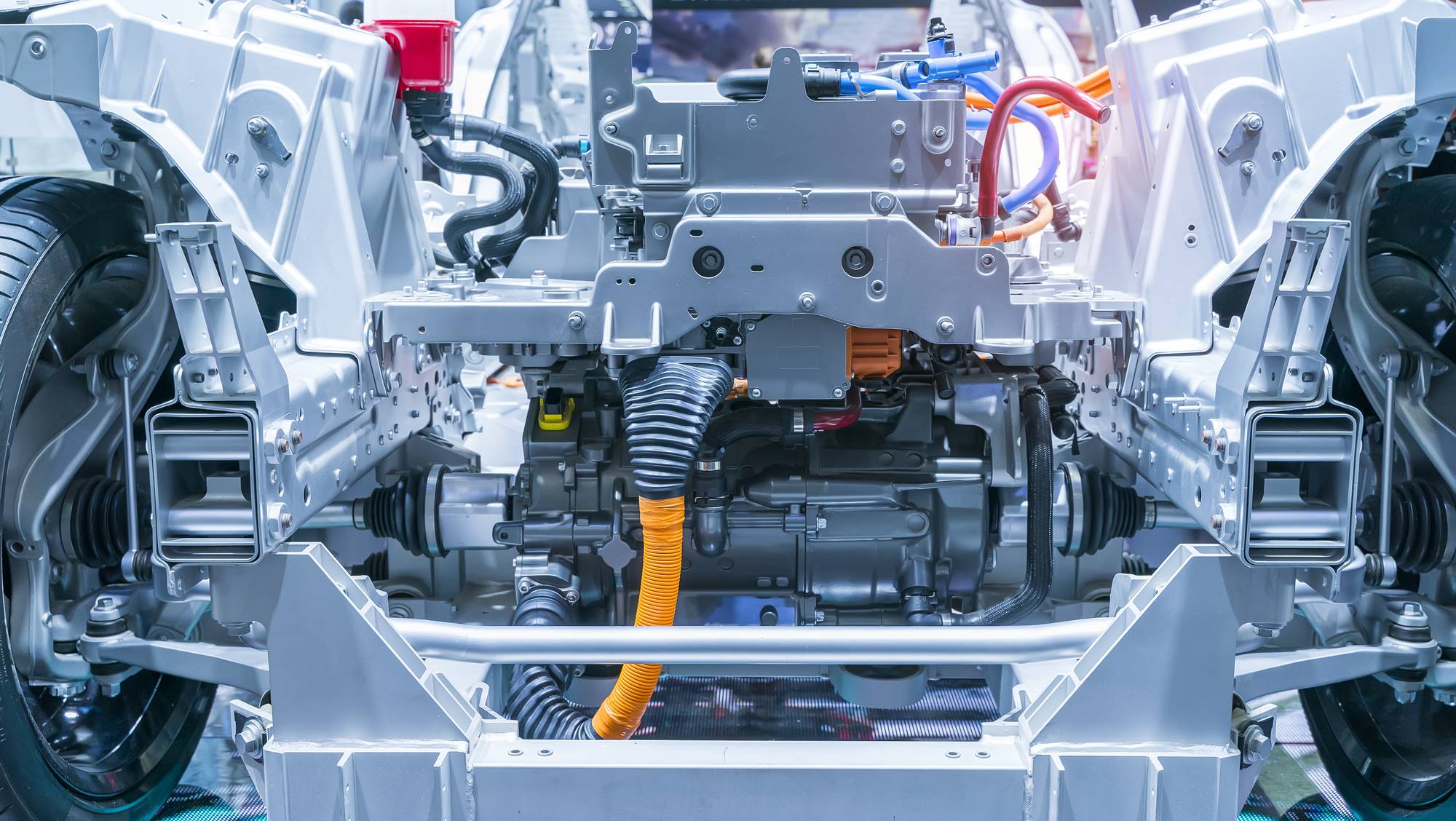 Electric car lithium battery pack and power connections